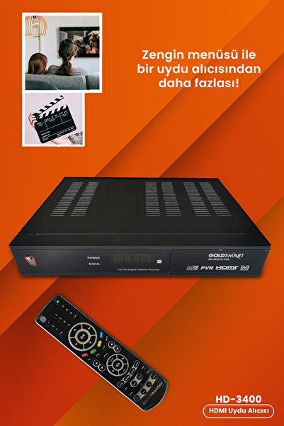 Genel Markalar HD-3400 HDMI Çıkışlı Tüplü TV Uyumlu Scart PVR Kayıt HD Uydu A...