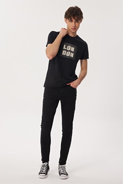 Lee Cooper تي شيرت مايكل رجالي مصنوع من القطن بنسبة 100% برقبة دائرية باللون ...