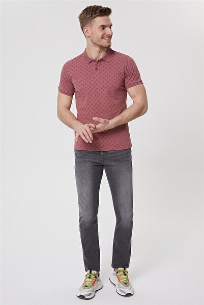 Lee Cooper Ανδρικό μπλουζάκι Polo από 100% βαμβάκι Dusty Rose