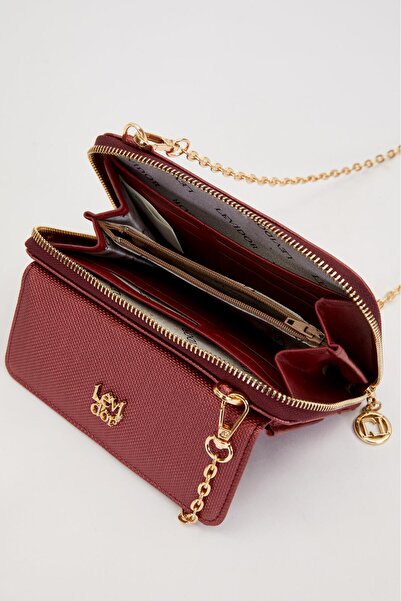 Levidor Burgundy Color Women's Handbag with Shoulder Strap