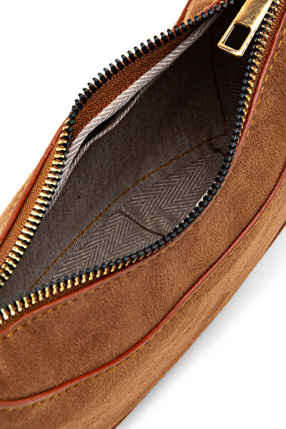 minebag Suede Half Moon Women's Crossbody Bag Lance Taba