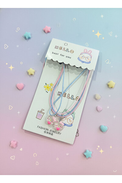 GLANZEND 2'li Sevimli Hello Kitty Best Friends Kolye Çift Kolyesi