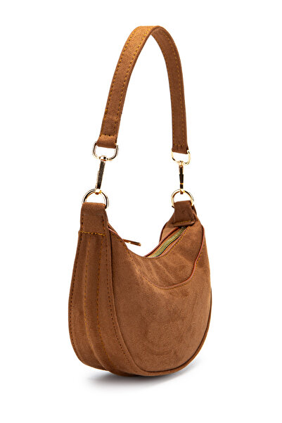 minebag Suede Half Moon Women's Crossbody Bag Lance Taba