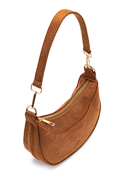 minebag Suede Half Moon Women's Crossbody Bag Lance Taba