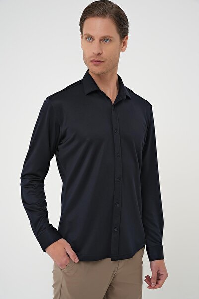 Efor Men's Zippered Side Pocket Flexible Cotton Lavicert Jacket Shirt g 1582