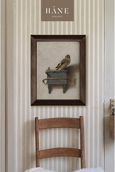 Hane Concept Kuş Temalı Klasik Tablo, Vintage Saka Kuşu Posteri, Avrupa Sanatı, Cottage Tarzında Dekor