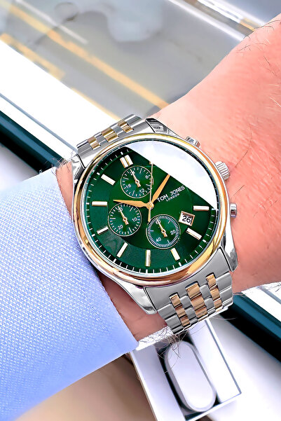 Tom Jones Men's Wristwatch 3 Atm Waterproof Silver Color Steel Cord Gnc4607c2