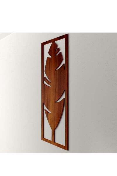 Story of candle Decorative wall art panel - featuring a distinctive brown feather pattern design
