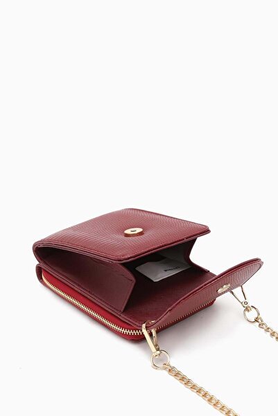 Levidor Cross Strap Mini Claret Red Wallet - 0064c720