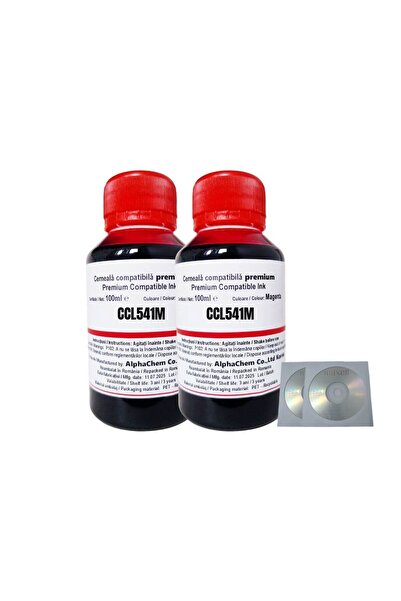 alphachem Set Flacon Cerneala Compatibil Canon 2x100ml CL-541M Magenta, 2buc ...
