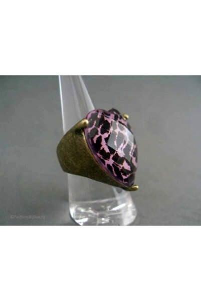 FashionBijoux Leopard heart jewel ring