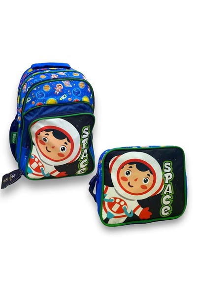 Sentor 3-компонентний шкільний рюкзак – синій – Space (з ортопедичною спинкою)