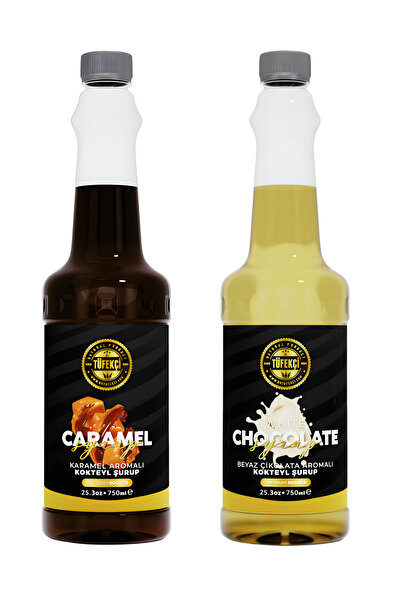 By Tüfekçi Karamel & Beyaz Çikolata Aromalı Kokteyl ve Kahve Şurubu 750 ml x ...