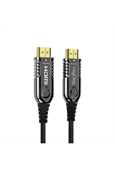 Veggieg 4K 60Hz 18Gbps HDR ARC HDCP Fiber Optik HDMI 2.0 Kablo 15 Metre