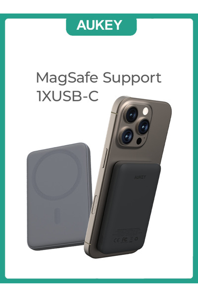 AUKEY AUKEY MagFusion Slim 5000mAh wirless MagSafe power bank with 20W PD PB-MS03 Gray