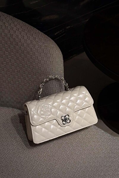 Levidor Beige Rose Printed Handbag