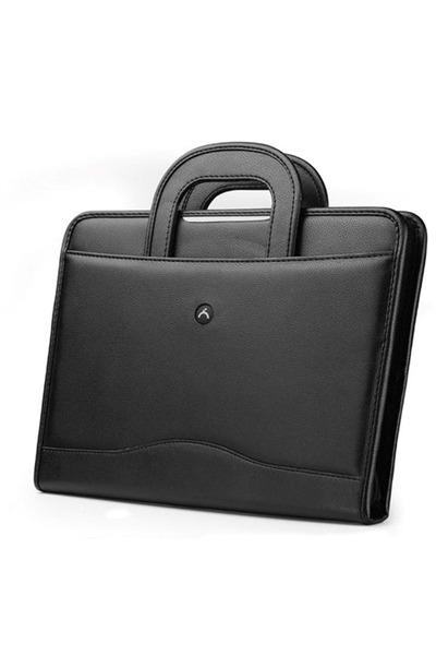 ÖNDER VİP حقيبة يد سوداء بمقبض مخفي وسحاب مزدوج