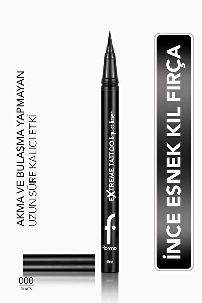 Flormar Extreme Tattoo Yüksek Pigmentli & Mat Bitişli Akmayan Likit Göz Kalemi