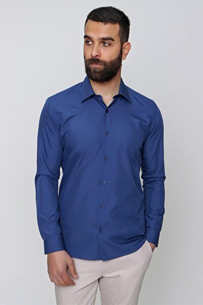 Efor GK 636 İndigo Klasik Gömlek