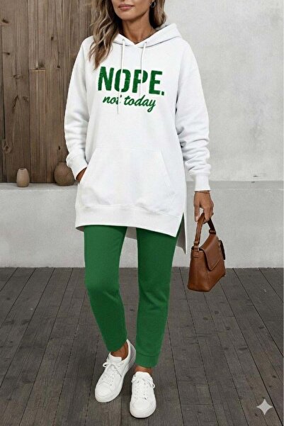 ÇELİK TİCARET    Women's Long Sleeve Hooded Lace up Viscose Two Thread Sweat