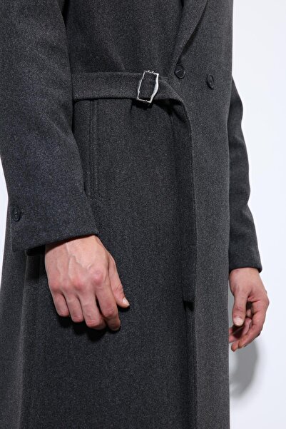 Antioch Anthracite Belted Oversize Men's Coat
