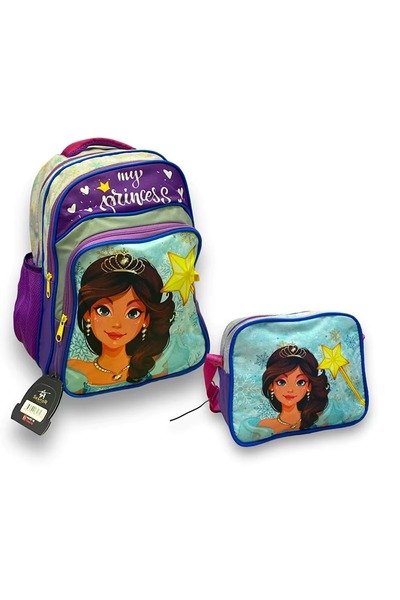 Sentor 3-кишенькова шкільна сумка для першокласників – Фіолетова – My princess (з ортопедичною спинкою)