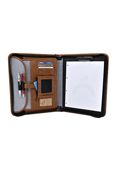 Önder حقيبة ذات مقبض مخفي وسحاب مزدوج A.Grey