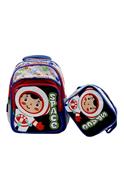 Sentor Σακίδιο πλάτης και τσάντα μεσημεριανού γεύματος 3 θέσεων Δημοτικού Σχολείου Space Grey