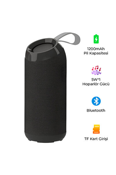 Genel Markalar MH-82 Askılı Kablosuz Bluetooth Hoparlör | 5 W, 1200 mAh Batarya, Askı Kordonlu Taşınabilir