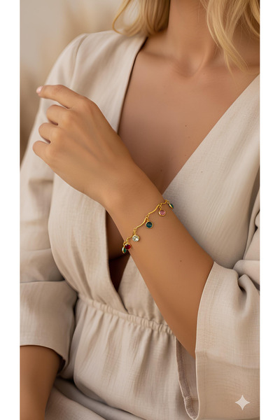 İNN JEWELLERY سوار من الفولاذ 316L مقاوم للصدأ ومضاد للحساسية مع أشكال ملونة ...