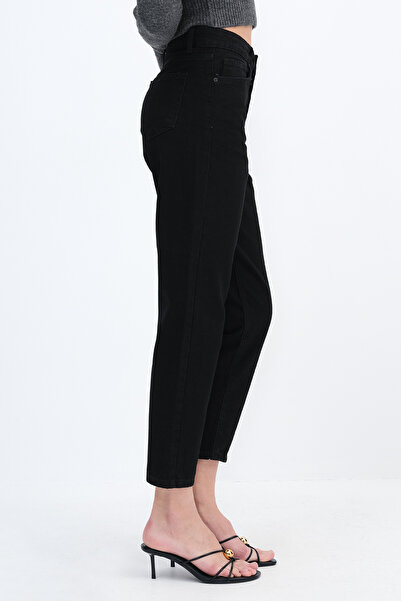 Addax High Waist Mom Jean Trousers Pn5862-1-pns