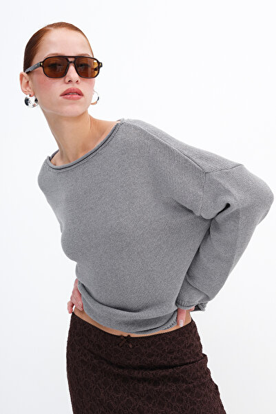 Addax Boat Neck Knitwear Sweater K10237-A5