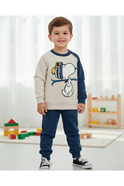 VOY KİDS Σετ φόρμας 2-5 ετών Boy's Seasonal Snoopy - Crew Neck