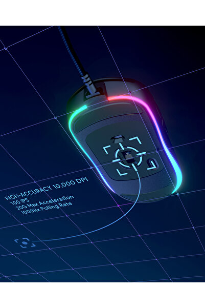 AUKEY Knight RGB Wired Gaming Mouse with 10000 DPI resolution GM-F4 Black