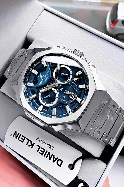 Daniel Klein Premium Men's Wristwatch 3 Atm Water Resistant Silver Color Stee...