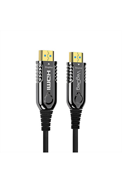 Veggieg 4K 60Hz 18Gbps HDR ARC HDCP Fiber Optik HDMI 2.0 Kablo 20 Metre