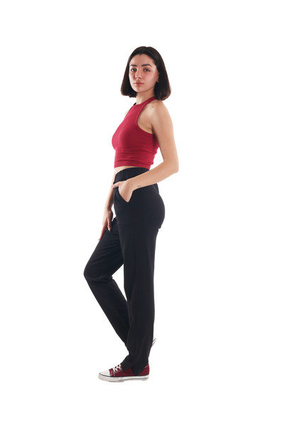 ASN concept بنطال رياضي نسائي عالي الخصر بلون أنثراسايت (مع خيار مقاس كبير)