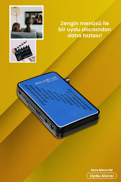 GOLDMASTER Uydu Alıcısı Hero Micro Hd Mavi