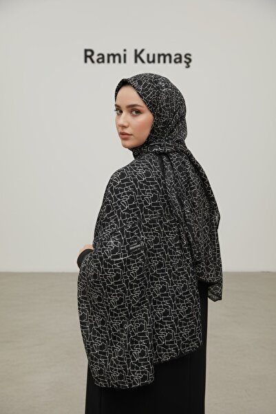 Onur Shawl - Black and White Series Ramie Woven Wonderful Product Seasonal Fabric Trend Store