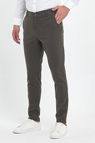 MODAMESTO Ανδρικό λινό παντελόνι σε στενή εφαρμογή