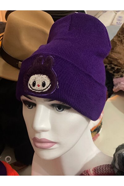 kuru Labubu Figured Colorful Children's and Youth Beanie - Warm Winter Knitwe...