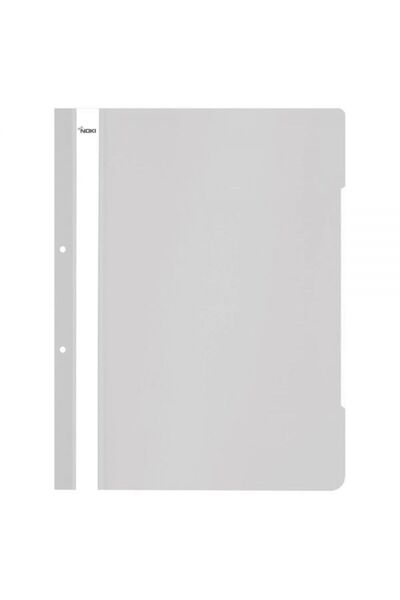 Noki A4 file with rail and perforations 50/set grey