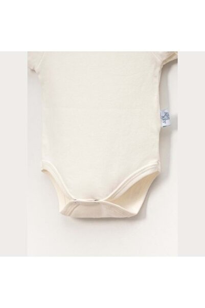 jijek baby kids Jijek Baby Cotton 3-Piece Short Sleeve Baby Bodysuit – Soft, Comfortable - Ecru - 3 Years