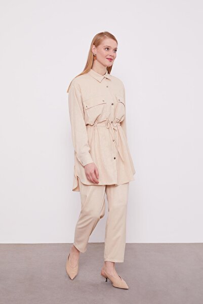 Levidor Αθλητικό κοστούμι με μπεζ παντελόνι με κορδόνι στη μέση