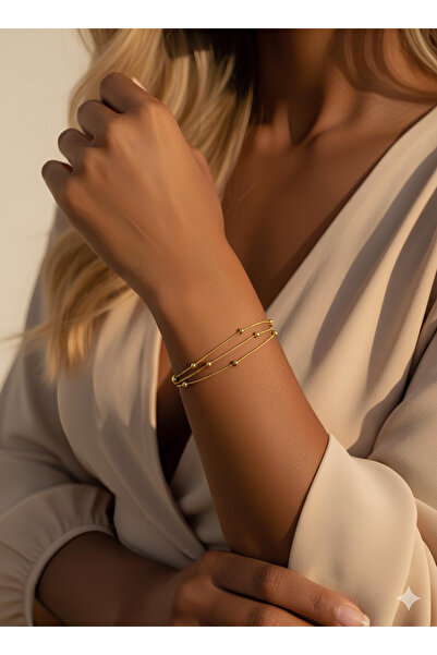 İNN JEWELLERY Steel Bracelet, Tarnish-Free, Anti-Allergenic, Set of 3 with Dorica Figure (2 Years Importer Warranty)