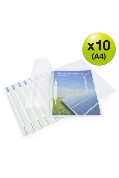Rapesco White plastic folder 10 pcs/set