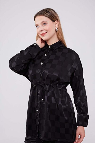 Levidor Μαύρο σετ δύο τεμαχίων με σχέδιο Jackal Checkerboard