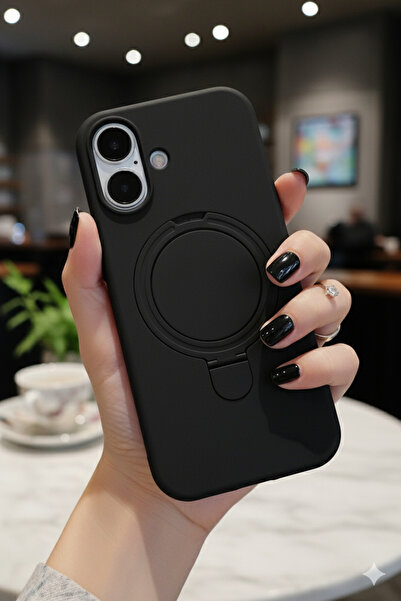 TechTrove Apple iPhone 16 Plus Kılıf Soft Tasarım Magsafe Halka Stand İçi Kad...