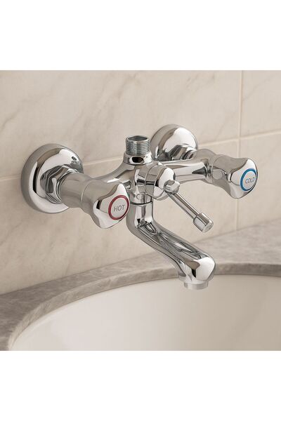 Viosa Klasik Banyo Bataryası Çevirmeli Pirinç Paslanmaz Sıcak Soğuk Musluk