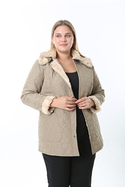 TUTveAL Collection Imported, Soft Fur, Water Repellent Coat,Plus Size,Rabbit Fur Coat,Quilted Coat,Premium Series